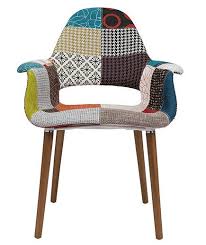 The upholstery was prepared from the mixed types of material: Best Mid Century Modern Furniture Chairs On Amazon Patchwork Chair Stylish Chairs Fabric Dining Chairs