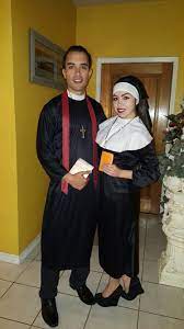 The Priest And Nun Couple Halloween Costume Couples Costumes Nun Costume Couple Halloween Costumes