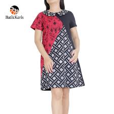 Jual kain batik semi sutra motif 31120 hitam putih jakarta pusat sobat batik tokopedia. Sackdress Motif Batik Hitam Putih Kombinasi Batik Keris Online