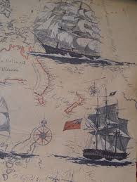 80s Nautical Map Usa 8 Plus 10 Shipping By The Yard In