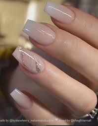 Nail Acrylic Natural Pink Nailsofinstagram Naildesigns Nailsonfleek In 2020 Coffin Nails Glitter Romantic Nails Coffin Nails Designs