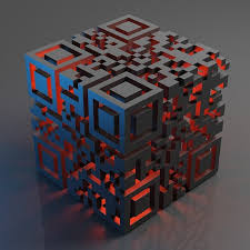Qr Code 3d Model Cube Design Art Abstract Wallpaper