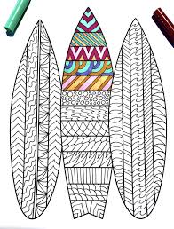 Surfboards Pdf Zentangle Coloring Page Coloring Pages Surfboard Surfboard Art