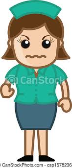 Clipart de dibujos animados imágenes prediseñadas de enfermera dibujos animados enfermero pintado a mano niña material decorativo enfermera de dibujos animados personajes de caricatura. El Personaje De Las Enfermeras Enojadas Una Enfermera Muy Enojada Un Personaje De Dibujos Animados Medicos Canstock