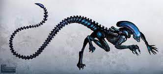 Crouching Xenomorph With Long Tail Xenomorph Alien Tattoo Alien Art