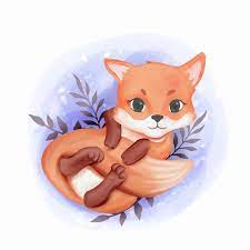 Lisa Obozhaet Igrat Hvostom Lisa Klipart Obozhaemyj Zhivotnoe Png I Vektor Png Dlya Besplatnoj Zagruzki Cute Animal Drawings Baby Fox Fox Illustration