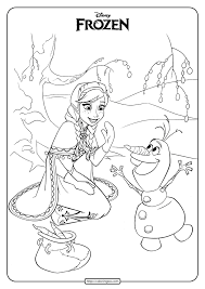 Disney Frozen Anna And Olaf Coloring Pages 02 Disney Coloring Pages Coloring Pages Princess Coloring Pages