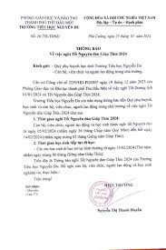 THÔNG BÁO LỊCH NGHỈ TẾT NGUYÊN ĐÁN GIÁP THÌN 2024