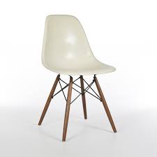 Original Herman Miller White Eames Dsw Dining Side Chair 79108