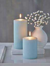 Pin By Andrea Martincova On Andtherewaslight Candle Inspiration Winter Candle Blue Candles