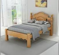 Cama de Casal Andressa Madeira Maciça - Bedroom