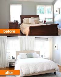 How To Disguise Off Center Windows Master Bedroom Makeover Bedroom Makeover Home Bedroom