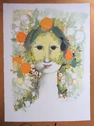 1980s Wiinblad Theatre Sketches Exhibition Poster Denmark