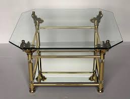 Using elephant glass coffee tables is important to enrich visual appeal of your house, coffee table could make attractive. Hollywood Regency Brass Glass Coffee Table With Elephant Heads La155686 Loveantiques Com