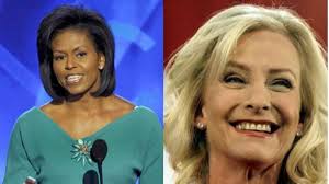 Zwei Power-Frauen: Cindy McCain (r.) und Michelle Obama.