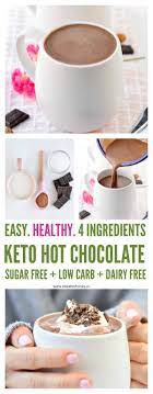 Keto Hot Chocolate With 4 Ingredients Recipe Dairy Free Smoothies Sugar Free Hot Chocolate Sugar Free Recipes