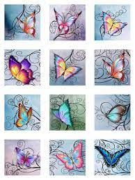 Las Mariposas Remolinos Papel Acuarela Pastel Descarga Inmediata Para Vidrio Resina Scrabble Tile Colgantes Digital Collage Hoja Plaza Jpeg S 8 En 2019 Cit