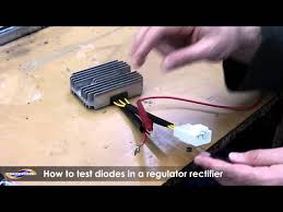 Using a multimeter positive probe that connects to the anode (diode) and negative probe. How To Test A Diode On A Regulator Rectifier Using A Multimeter