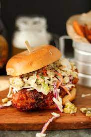 Remove chicken from marinade and blot with. Nashville Chicken Sandwich