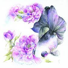 my works おしゃれまとめの人気アイデア pinterest ありさ 晴智 ポストカード 金魚 透明水彩