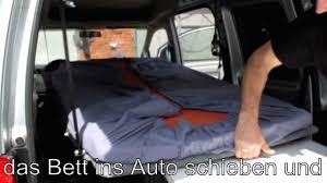 Vw caddy maxi camper navi, alu, bett. Autohimmelbett Miniwohnmobil Einbau Bett In Vw Caddy Hochdachkombi Youtube