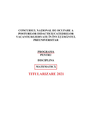 Proba scrisă de la titularizare va avea loc pe 21 iulie 2021. Titularizare 2021 Vezi Noua Programa La Matematica Jitaruionelblog Pregatire Bac Si Evaluarea Nationala 2021 La Matematica Si Alte Materii Materiale Lectii Formule Exercitii Rezolvate Matematica Gimnaziu Si Liceu Teste De Antrenament Edu Ro