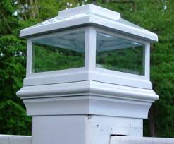 White Solar Led Post Light Cap For True 5 X 5 Posts On Bridges Fences Decks Posts Tjb Inc Online Store