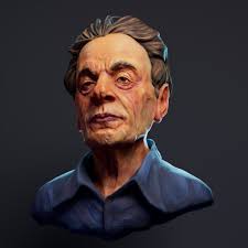 3D model of an odd character inspired by anime