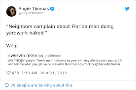 Florida man is one of the internet's favorite memes — can you guess which of these stories happened in florida? Florida Man Horoscope Challenge Is Going Viral And People Are Posting Their Hilarious Google Results Success Life Lounge