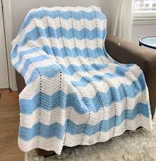 This free crochet afghan pattern uses hexagon blocks, so you can make a modern baby blanket or easily customize the size however you wish. Easy Chevron Afghan Crochet Pattern Crafty Kitty Crochet