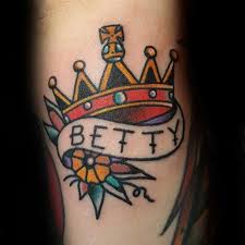 Otherwise, if the studs are already too shiny, then a simple black crown tattoo behind the ear. 50 Traditional Crown Tattoo Designs For Men Old School Ideas