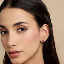 Handmade Sterling Silver Ruby Stud Earrings By Isla Silver