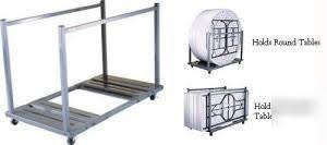 New Folding Table Storage Unit Rolling Cart Rack Caddy Table Storage Storage Folding Table