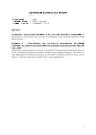 The securities commission malaysia issued the corporate governance blueprint which is later transformed to malaysian code on corporate governance 'mccg'. 2