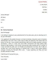 Job Application Letter For Clerical Assistant Lettercv Com