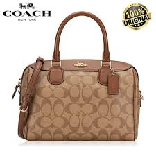 All over rivets cross grain leather mini bennett satchel. Jual Coach Bag Signature Mini Bennett Satchel Khaki Terbaru Juni 2021 Blibli