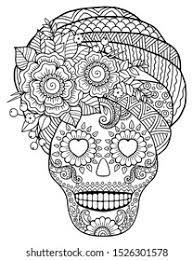 Feel free to print and color from the best 40+ mexico coloring pages at getcolorings.com. Coloring Adult Day Dead Mexican Festival Stock Vector Royalty Free 1526301578