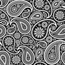 Black And White Paisley Background Oriental Persian Paisley Dots Black White Art Print By Sitnica Society6 Paisley Art Black White Art Paisley Stencil