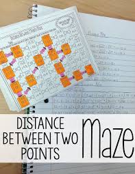 My Geometry Students Loved This This Maze Worksheet Was The Perfect Secondary Math Activity F Distance Formula Geometry Worksheets 8th Grade Math Worksheets