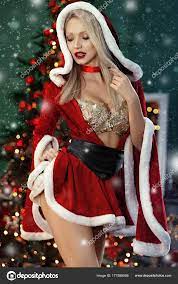 Young Beautiful Sexy Blonde Girl Long Flowing Hair Christmas Card Stock  Photo by ©ua.cloon@gmail.com 177588586