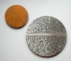 Metal Art Etched Metal Wall Pieces Surface Detail By Artist Rebecca Gouldson Round Wall Art Artwork Painting Hanging Art