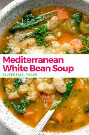 Mediterranean White Bean Soup Vegan Feelgoodfoodie Recipe Vegetarian Soup Recipes Veggie Soup Recipes Healthy Soup Recipes
