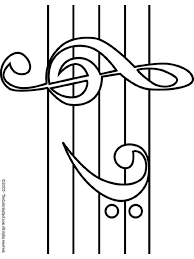 Google Image Result For Http Thecoloringspot Com Wp Content Uploads 2011 05 Treble And Bass Clef Jpg Music Coloring Music Coloring Sheets Music Notes
