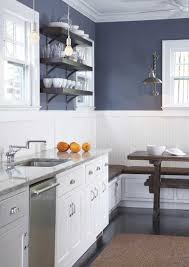 Pin By Carol Powers On Would Look Super Cool In My House Beadboard Kitchen Navy Kitchen Walls Blue Kitchen Walls