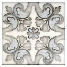 Marbella Pattern Frost Tile Design Pattern Artisan Stone Tile Floral Tiles