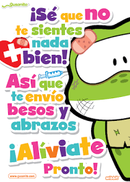 Gusanito Com Mensaje De Recuperate Pronto Imagenes De Recuperate Pronto Tarjeta De Animo