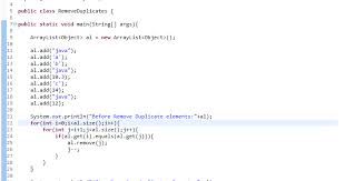 Here's how to remove a specific element from an array using javascript's native array methods: Remove Duplicates From Arraylist Without Using Collections Instanceofjava