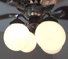 See more ideas about ceiling fan globes, glass crafts, globe crafts. Ceiling Fan Light Kit Of Modern Milk Glass Globes The Lamp Goods