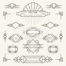 Linear Design Style Art Deco Logo Art Deco Font Bullet Journal Art