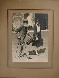 Robert Wynter Blathwayt (1850-1936) and Lady Victoria Constance Mary  Cambridge, Princess of Teck, Duchess of Beaufort (1897-1987) in the Garden  453957